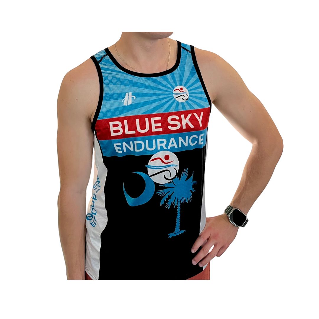 Men's Blue Sky Endurance Run Singlet (Blue Rays)