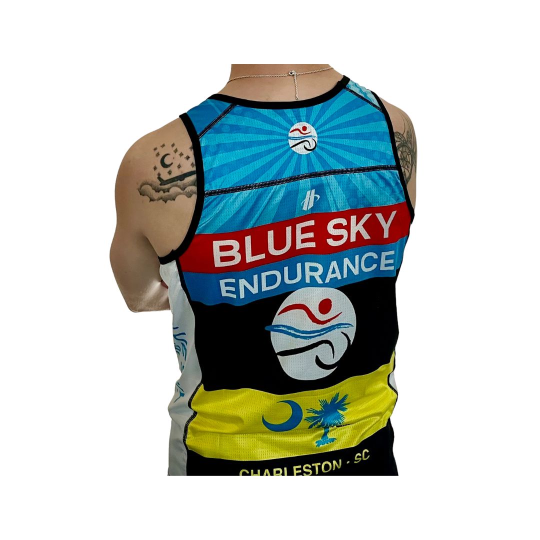 Men's Blue Sky Endurance Run Singlet (Blue Rays)