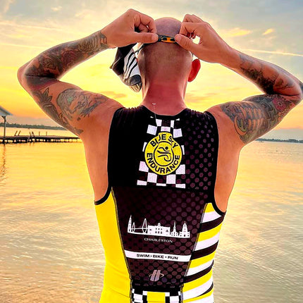 Men's Sleeveless Tri Top Custom Design