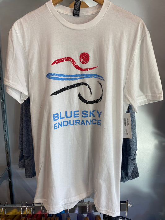 Men's White Blue Sky Endurance Tee