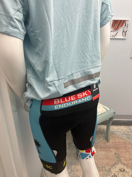 Men's Blue Sky Endurance Hincapie Cycle Shorts (Broken Glass Print)