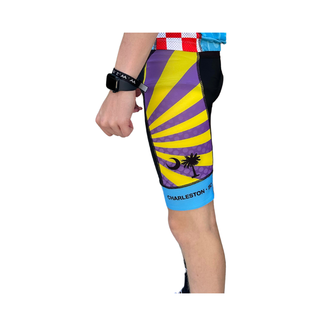 Men's Blue Sky Endurance Velocity Cycle Shorts (Purple)