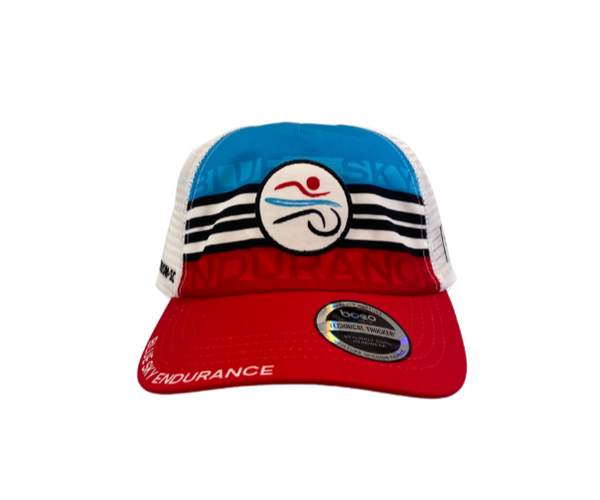 Blue Sky Trucker Hat with Horizontal Stripe – Blue Sky Endurance display picture 1