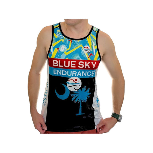 Men's Blue Sky Endurance Run Singlet (Lightning Bolt)