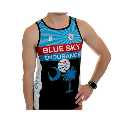 Men's Blue Sky Endurance Run Singlet (Blue Rays)