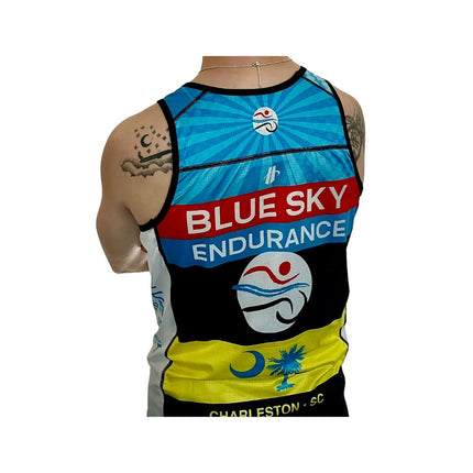 Men's Blue Sky Endurance Run Singlet (Blue Rays)
