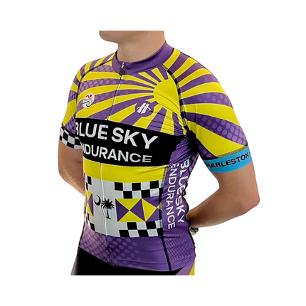Men's Blue Sky Endurance Short Sleeve Bike Jersey