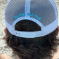 Blue Sky Trucker Hat with Horizontal Stripe