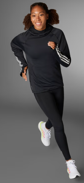 Adidas own the run 3-stripes hoodie