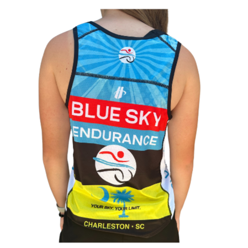 Women's Blue Sky Endurance Run Singlet (Blue Rays)