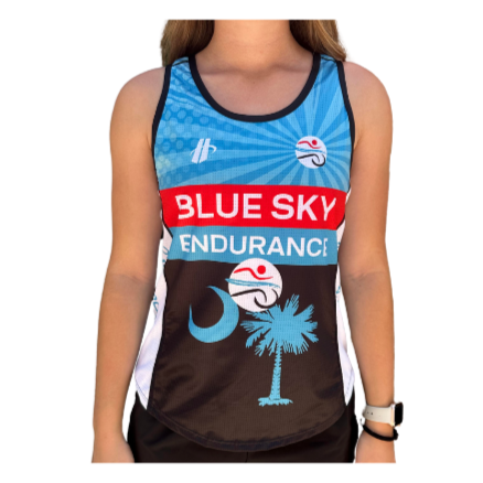 Women's Blue Sky Endurance Run Singlet (Blue Rays)
