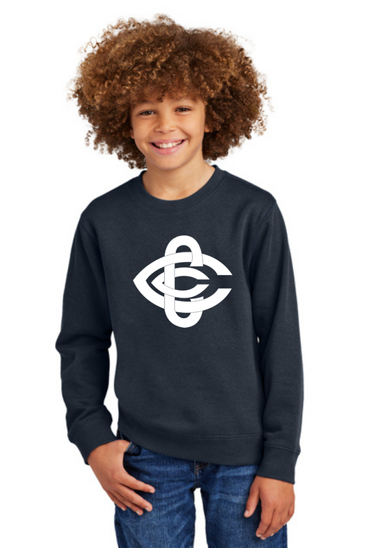 Youth New Navy Crewneck Sweatshirt