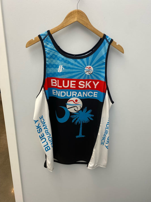 Men's Blue Sky Endurance Run Singlet (Blue Rays)