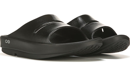 Women's Ooahh Luxe Black Slides