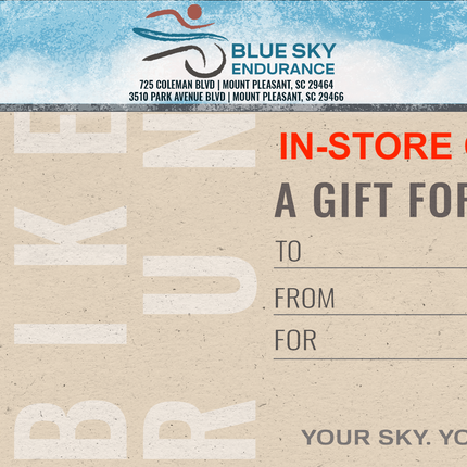 IN STORE Blue Sky Endurance Gift Card