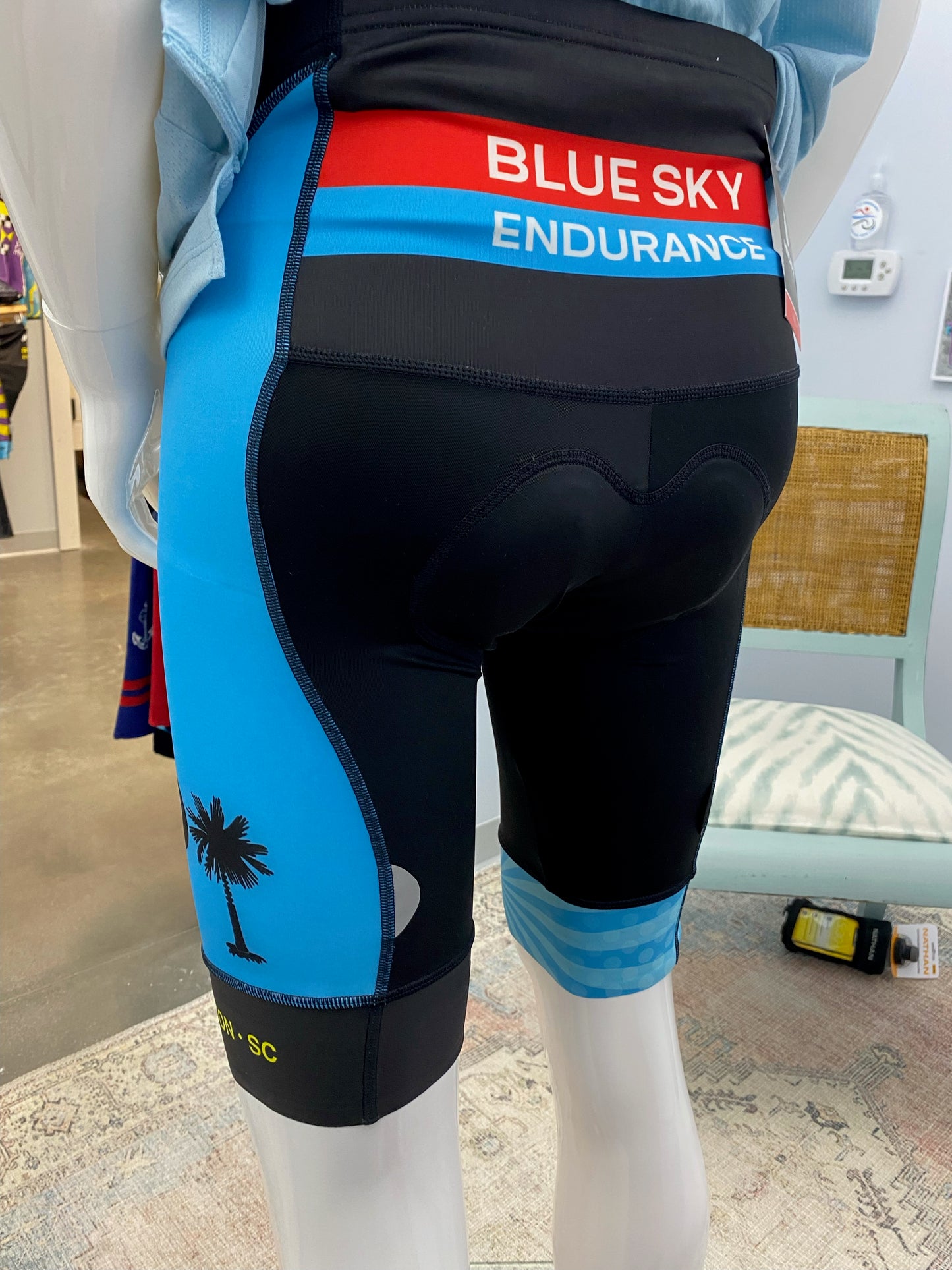 Men's Blue Sky Endurance Velocity Cycle Short Blue Rays