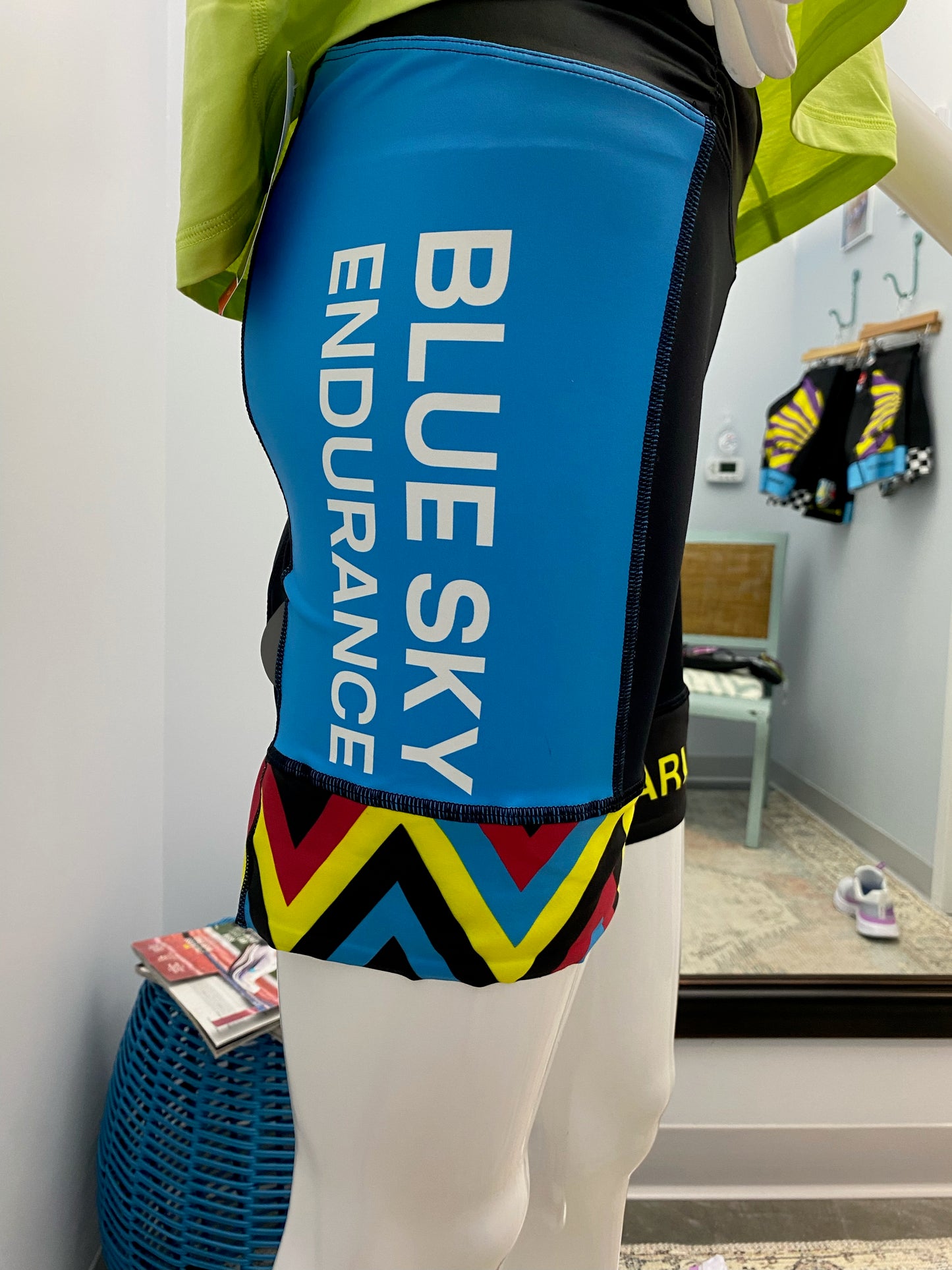 Women's Blue Sky Endurance Cycle Shorts (Chevron)