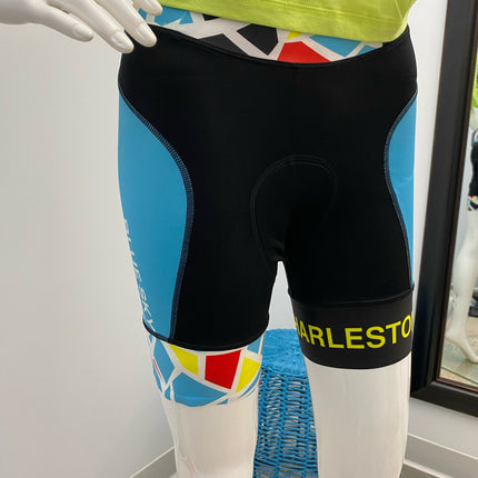 Women's Blue Sky Endurance Cycle Shorts (Broken Glass Print)