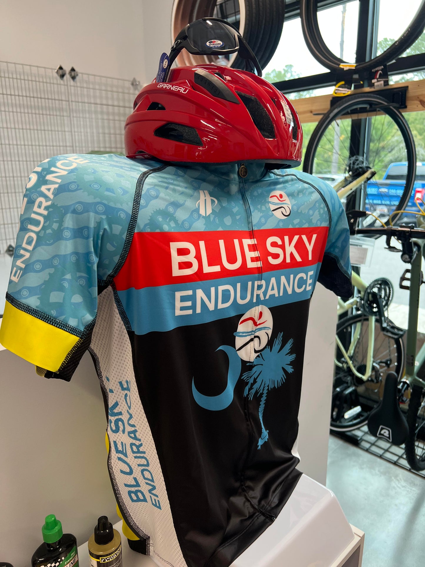 Men's Blue Sky Endurance Chain Ring Cycling Jersey