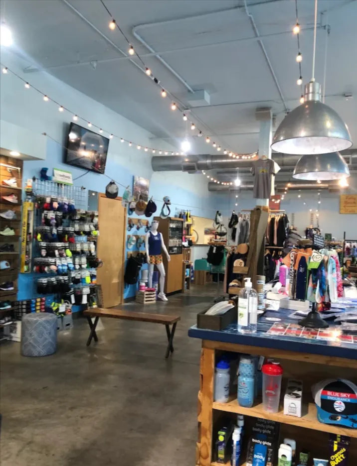 Inside the Blue Sky Endurance running and triathlon store in Mount Pleasant, SC